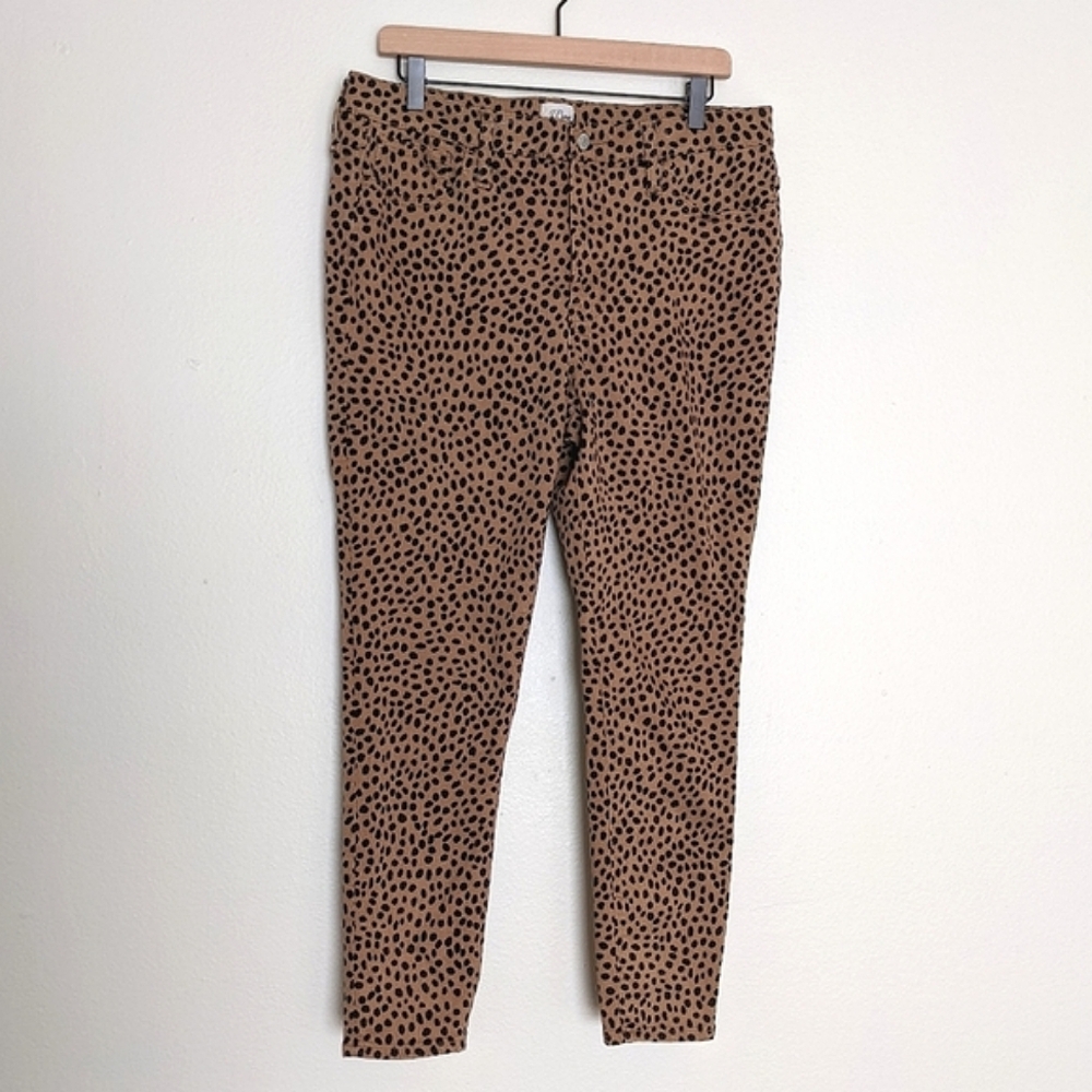 J. Crew 9" Toothpick Dalmatian Print Jeans size 32